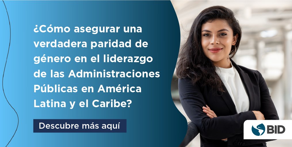 ¿Sabías que solo 1 de cada 4 puestos de alto liderazgo en la #AdministraciónPública en #AmLat y el #Caribe son ocupados por #Mujeres? Conoce en nuestra entrada de blog cómo impulsar políticas de #Género para garantizar una verdadera paridad en la región: bit.ly/3GmZPct