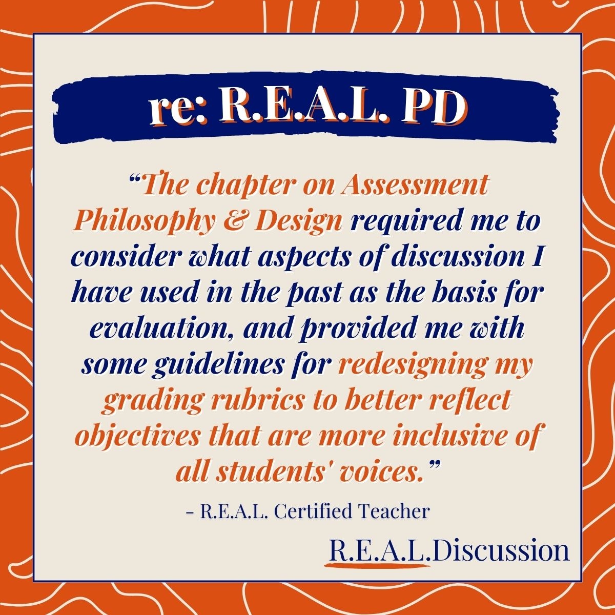 DiscussionReal's tweet photo. What do you find most difficult about teaching discussion skills to students? Frequently, our teachers share that it is actually assessing these skills that they find most difficult and we agree!

#REALDiscussion #ConversationCulture #TeacherTestimonial #REALPD https://t.co/dgSXgYXZPg