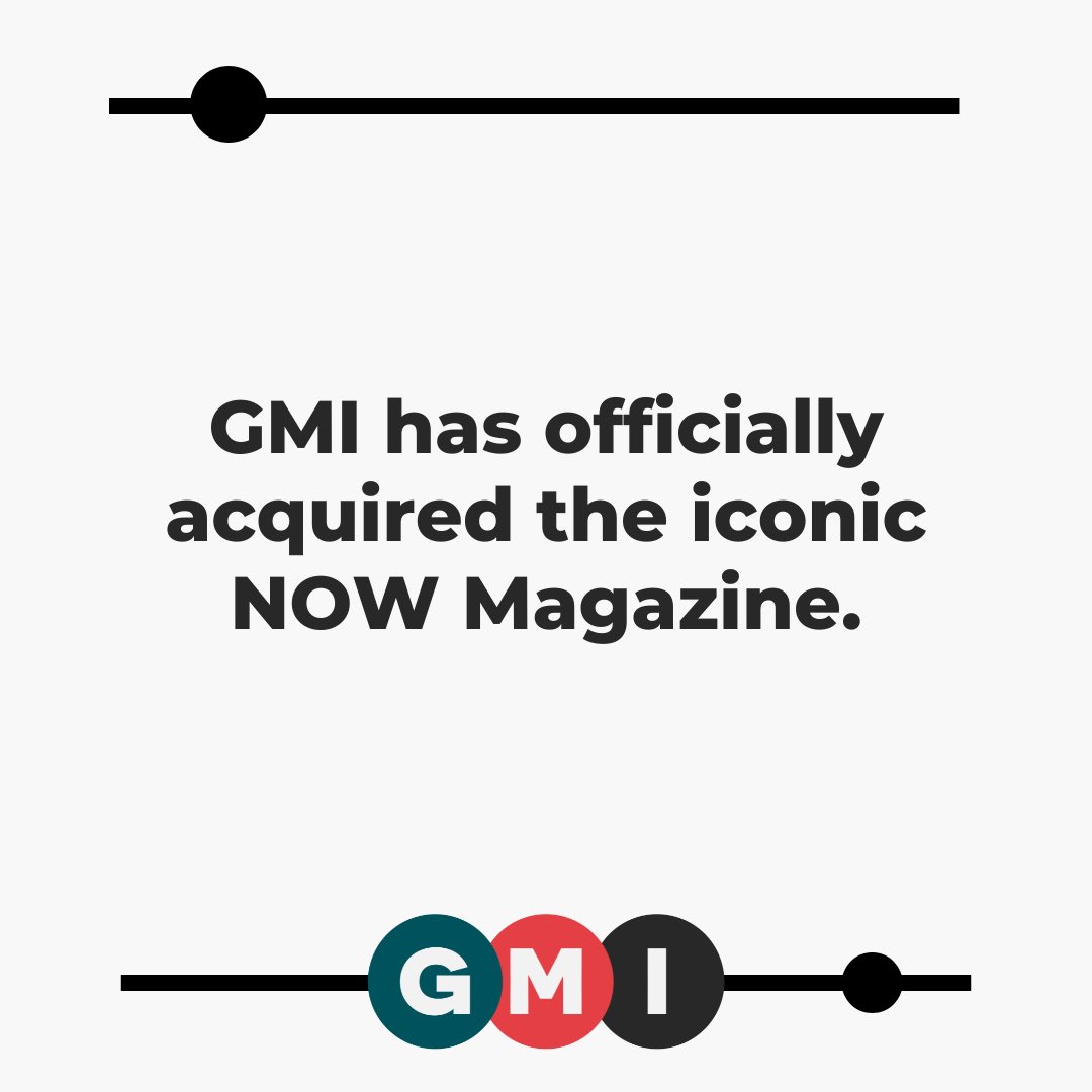 We couldn't be more excited about welcoming <a href="/nowtoronto/">Now Toronto</a> into the GMI family! Stay tuned for more exciting updates. 

Read: gonezmedia.com/press-release/…