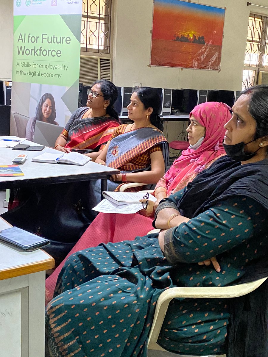 ai4youth's tweet photo. .@IntelIndia in collaboration with the Dept of IT, E &amp; C, Govt of Telangana, has introduced the AI for Future Workforce program for colleges in the state. The program aims to equip the next-gen with technical confidence to learn &amp; apply #AI skills. #AI4Workforce #DigitalReadiness https://t.co/Oqx27G4dTr