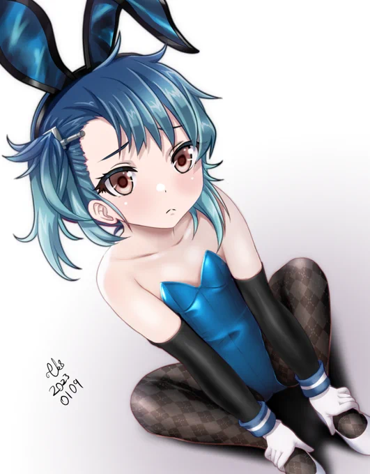 バニー福江ちゃん(ちょい早めに投稿) #艦これ #艦これ版深夜の真剣お絵描き60分一本勝負#艦これ版真剣お絵描き60分一本勝負_20230109 