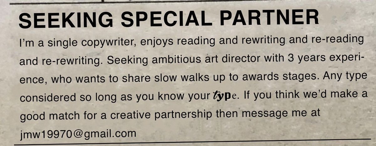Black sheep writer looking to make a flock with an art director - joewilliamscreative.co.uk 🐑🐑#creative #advertising #partner