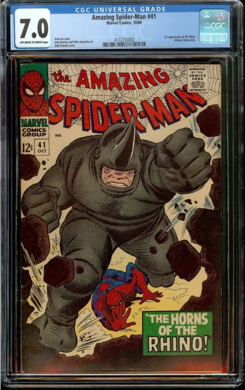 Amazing Spider-Man #41 CGC 7.0 OW/W - 1st Appearance of Rhino  https://t.co/4qtRJZG6Jo https://t.co/DzwRAkZJjC