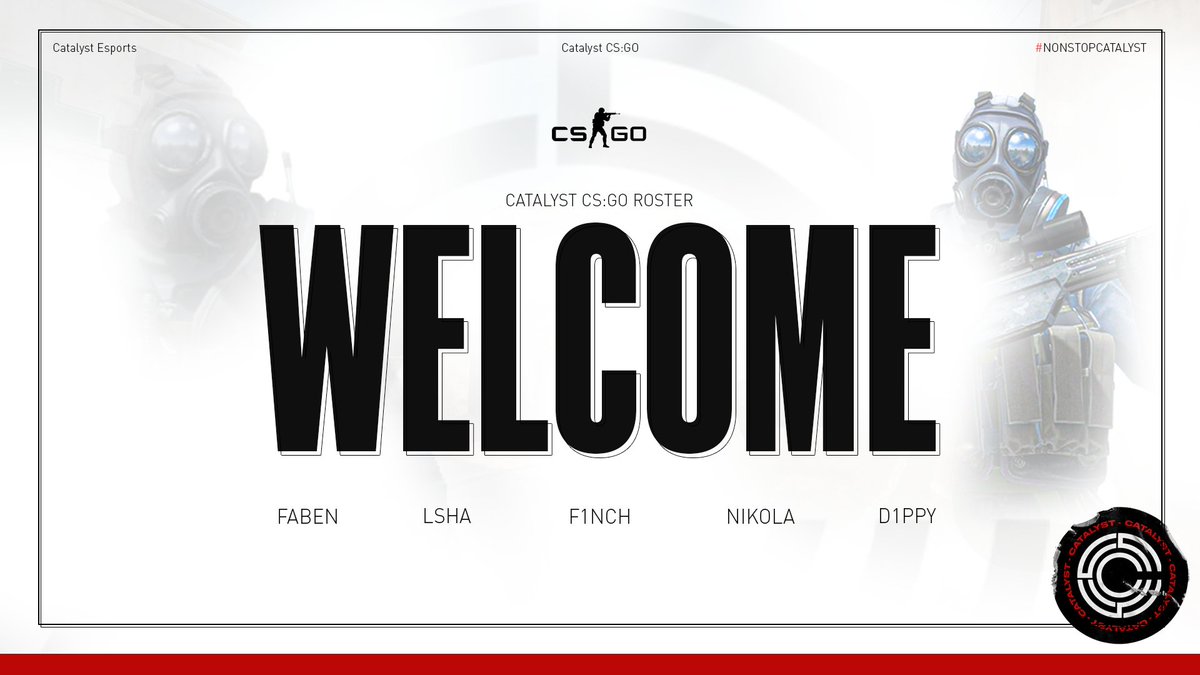 Just before the season begins, it's time to announce our new CS:GO team 🤩

We will be competing at the upcoming ESEA Main League &amp; <a href="/scleague_net/">SCL.GG</a> Masters Division!

🇧🇾 <a href="/f1nch_csgo/">f1nch_cs</a> 
🇧🇾 <a href="/NikoLa_XDof/">Yegor Shimchukevich</a> 
🇺🇦 <a href="/LShaxD/">LShaxD🇺🇦</a> 
🇱🇻 @FabeNcs 
🇰🇿 <a href="/d1ppycs/">d1ppyf</a> 

Welcome to the #CTLFAM ❤️

#NonStopCatalyst