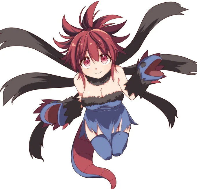 ポケモン擬人化!昔描いてたサザンドラちゃんです。当時の絵が見つからなかったのでどんな服だったか覚えていないのですが、こんなに胸が出ている服ではなかったと思います 