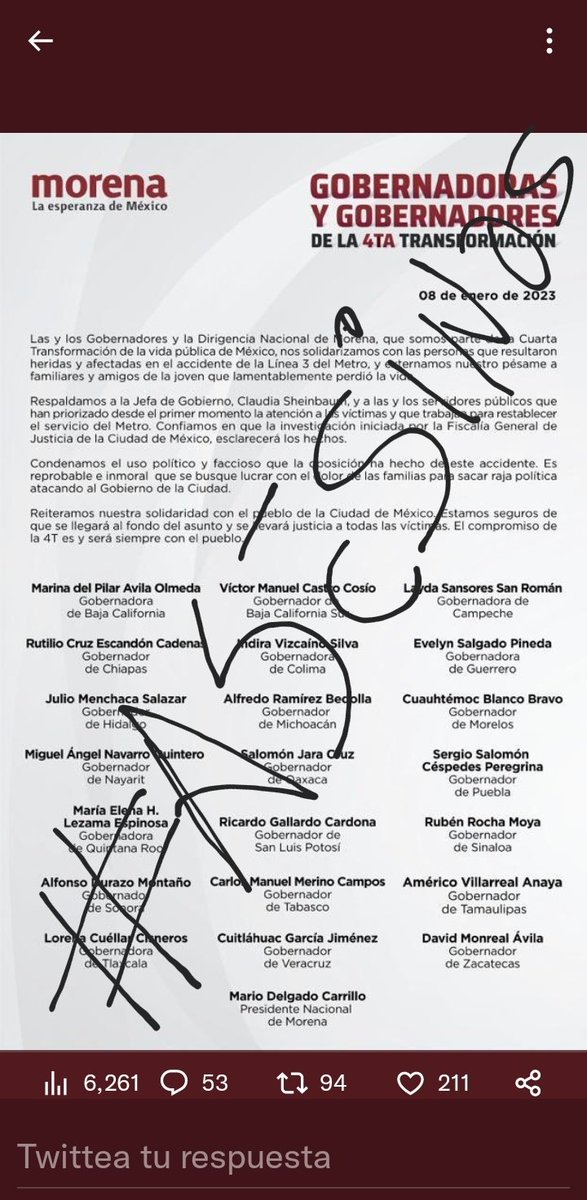 awesome_regio's tweet photo. Ojala la gente no olvide que lo urgente para MORENA fue salvar a la REPUTAcion de @Claudiashein cuando volvio a ocurrir una tragedia en el #MetroCDMX , no les dolio el accidente ni las victimas, les dolio que se mencionara a #ClaudiaAsesina y en copy paste mostraron su apoyo. https://t.co/PaSgXsHbQG