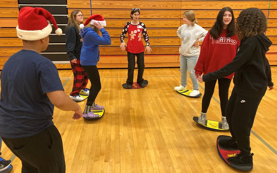Ski &amp; snowboard instructors from Blue Mountain Ski Resort visited our 8th grade P.E. classes as part of their Shreducation Program. Students developed and practiced their skills through a variety of means in preparation for their in person visit. 
#BlueMountain
#shreducation