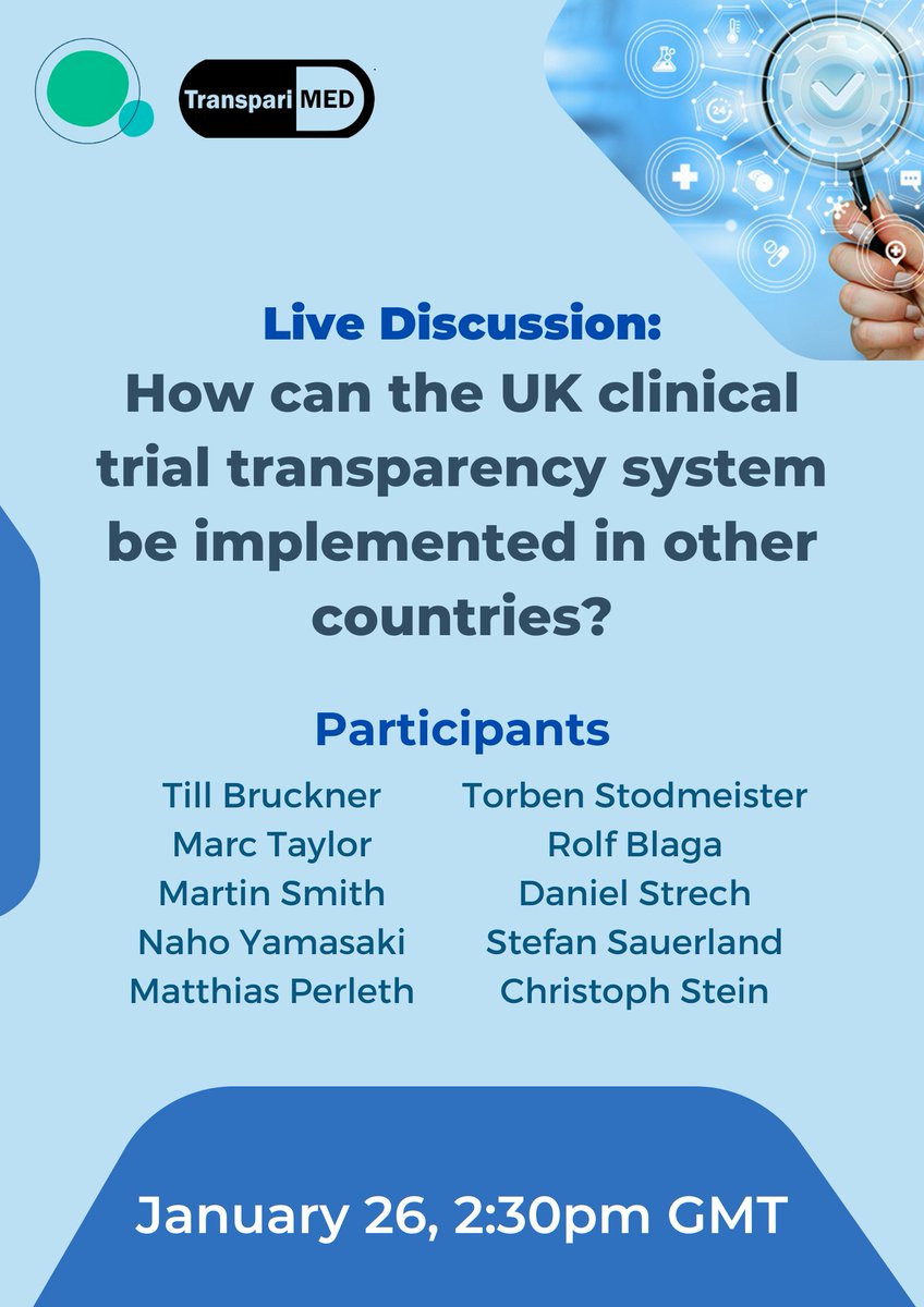 Join us on 26 January for this @consiliumsci live discussion with leading UK and German clinical trial transparency experts -> sign-ups now open -> 15:30 Berlin time mailchi.mp/consilium-scie…
