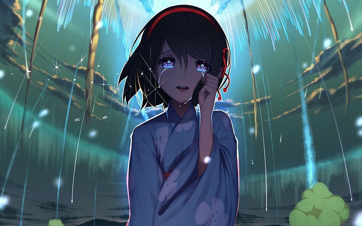 JImoumiN's tweet photo. "Once in a while when I wake up, I find myself crying."

 -Mitsuha Miyamizu https://t.co/N5E5WaMBRJ