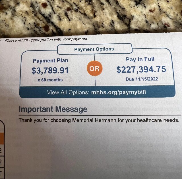 FramcoiseR's tweet photo. @LBC @NickFerrariLBC My great uncle’s bill for a bypass op in USA where he lives. https://t.co/o83mQtyO9O