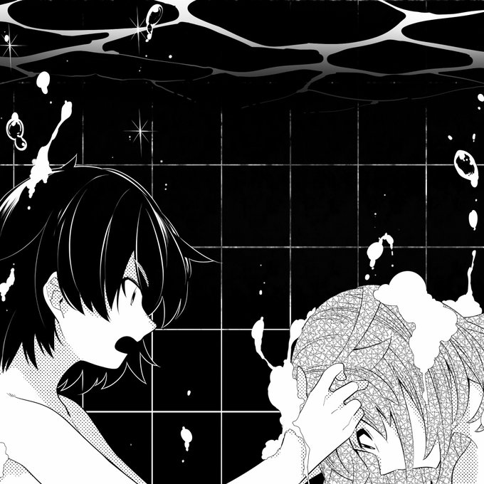 RT jk'inさん(@j_ust_k_idding)主催の小説合同誌企画の挿絵を2点描かせて頂きました!(こちらはサムネイルです) 