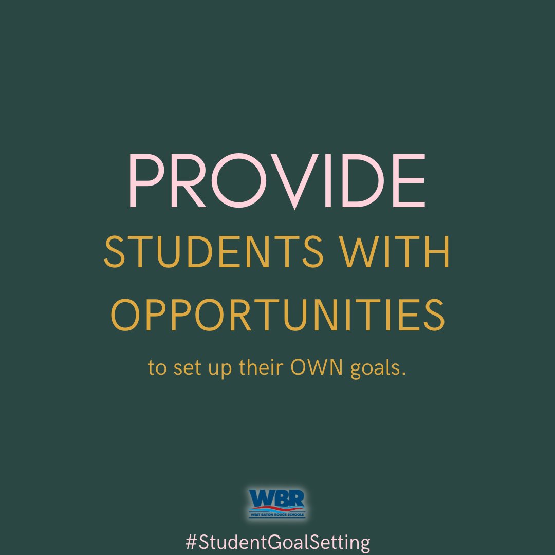 WBRSchools's tweet photo. When students are able to set their own goals, they are practicing AGENCY over their learning. #StudentGoalSetting https://t.co/gNhBomi7YU