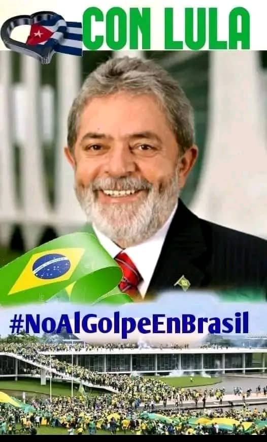 #NoAlGolpeEnBrasil Lula llegó porque su pueblo lo eligió, Cuba te apoya @cubacooperaven @Cubanito20027 @MedicaEsparta @DiazCanelB