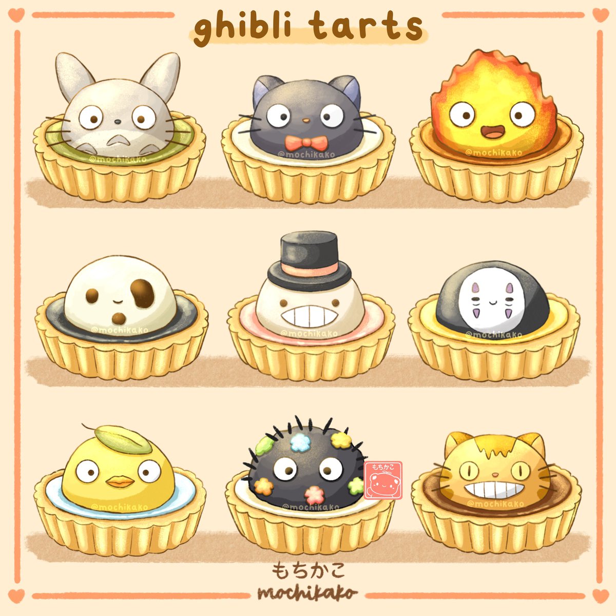 mochikako_'s tweet photo. Can I interest you in some Ghibli tarts?👀 https://t.co/0jBQg9GqNP