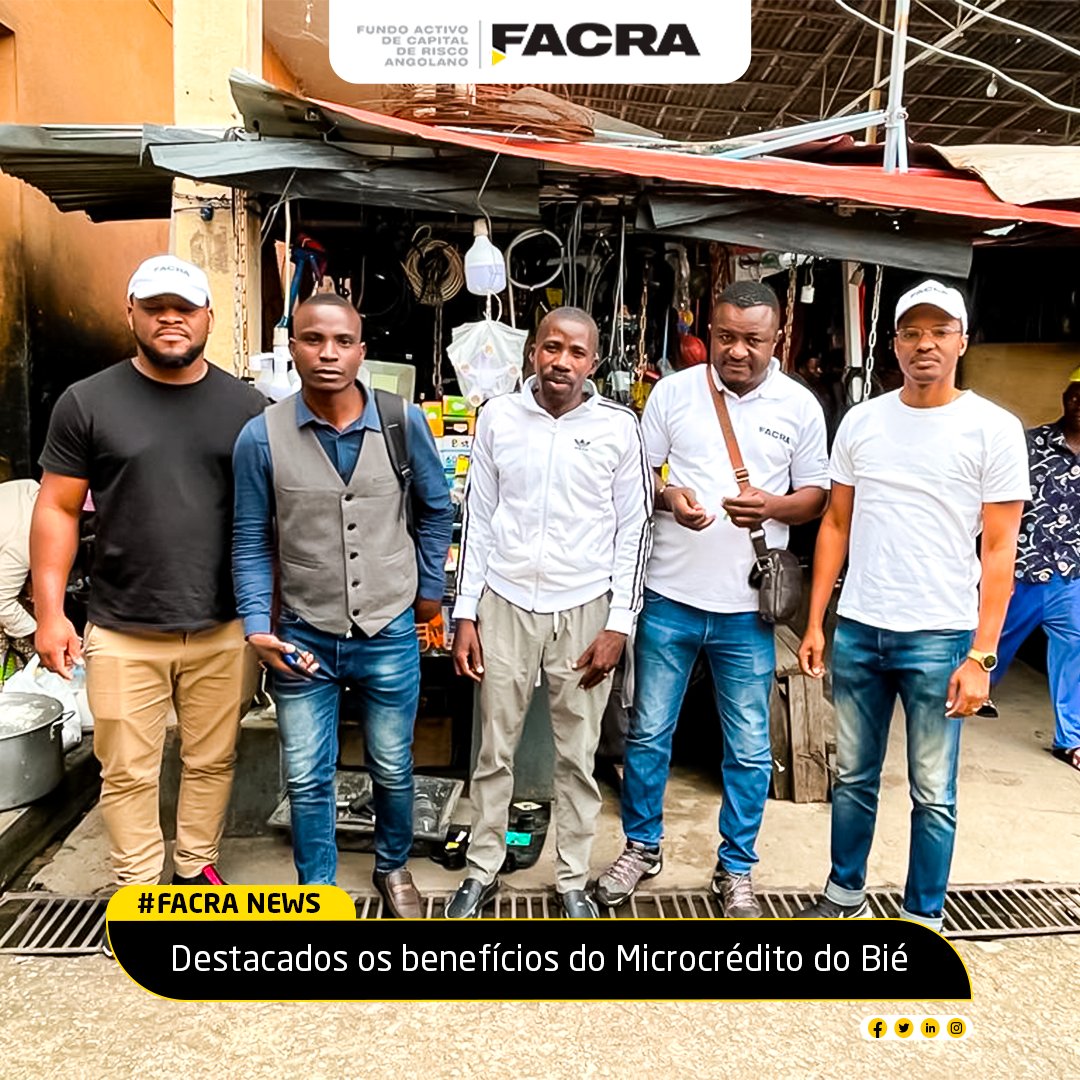 facraangola's tweet photo. DESTACADOS OS BENEFÍCIOS DO MICROCRÉDITO NO BIÉ

Os promotores da província do Bié, financiados pela linha de microcrédito operacionalizada pelo FACRA ao abrigo do Decreto Presidencial Nº 98/20 de 09 de Abril de 2020.

Ler Mais: https://t.co/Q01pSyhhc4 https://t.co/ydpSAUUTSr