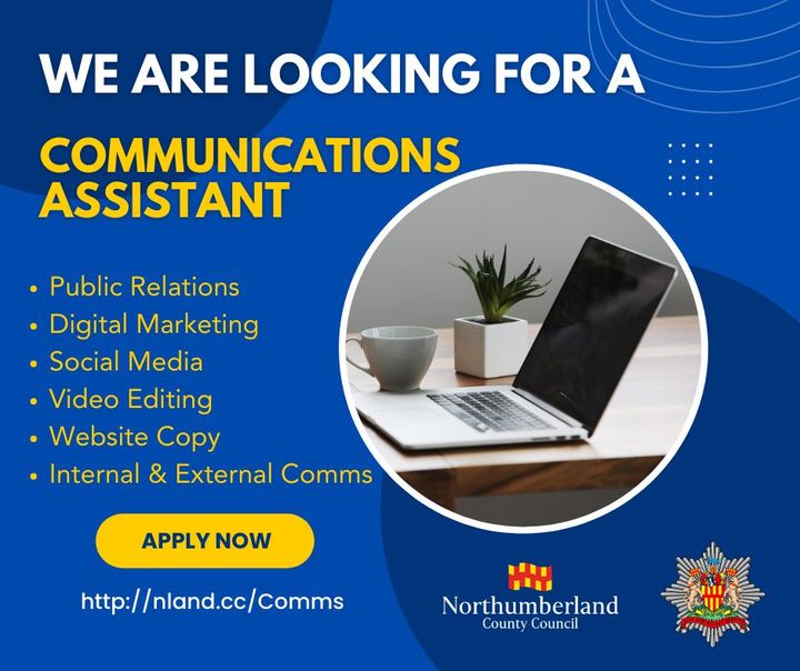 N_landCouncil's tweet photo. Work in PR or Marketing &amp; fancying a new challenge for 2023? 
We're looking for someone with practical experience in PR, journalism or marketing.
👉 //nland.cc/Comms
#pr #publicrelations #marketing #jobs  #marketingjobs #prjobs #jobsinpr #careersinpr #careers #northumberland https://t.co/kDzcvRav9W