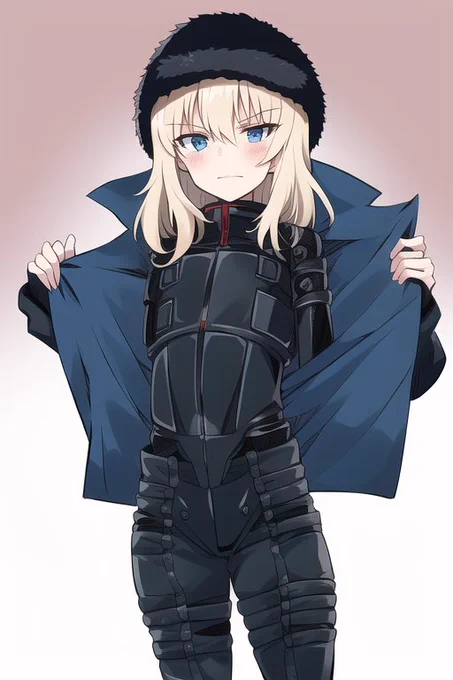 #NovelAI では、ここで最新の特殊カーボン()製ユニフォームを着用したカチューシャ様の登場です!( *'꒳`*) 