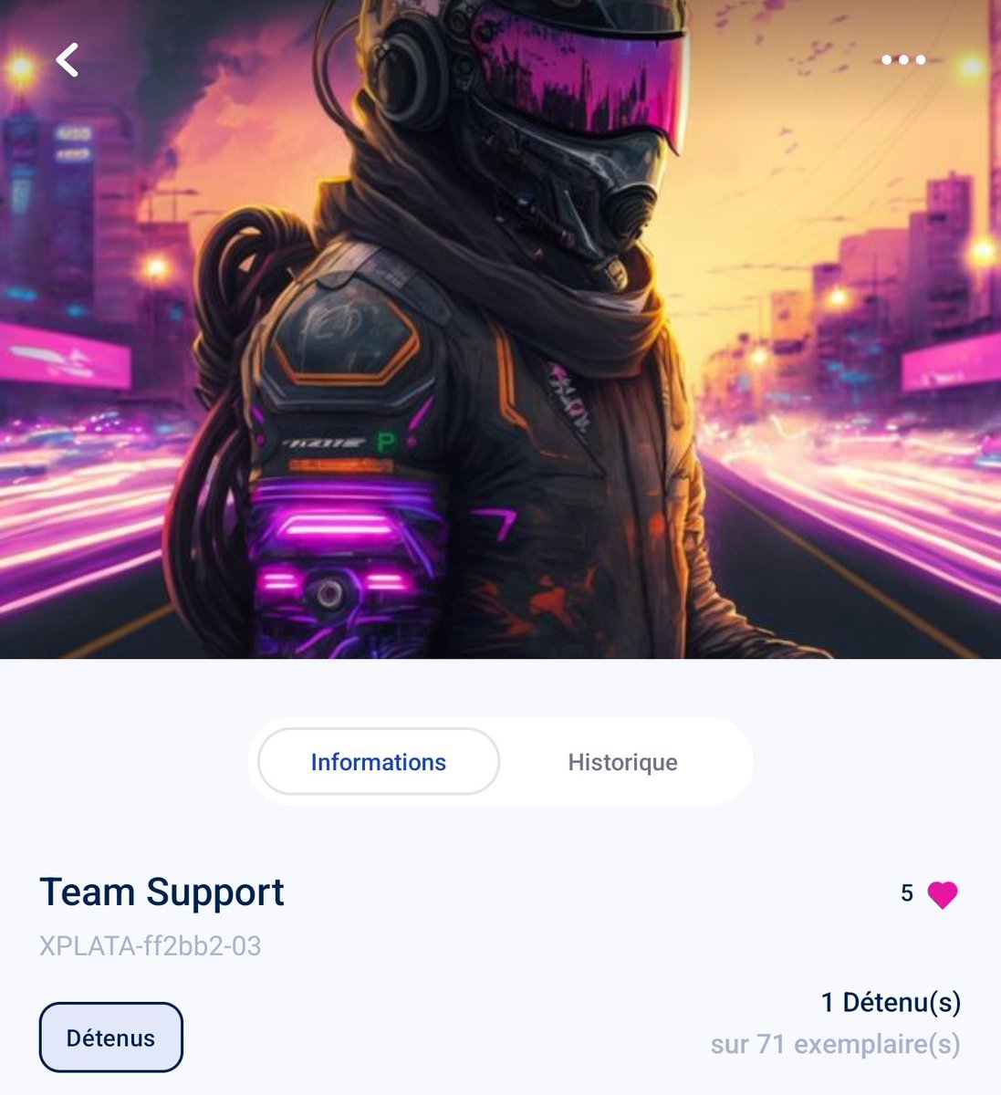 Maiikel_OFF's tweet photo. Thank you to @plataNetwork for the generous gift of this NFT 🔥❤️ Lovely artwork done by AI 🤯 #NFT #PLATA #PLATAnetwork #Gift #NFT #Blockchain #MultiversX #Web3 #AI https://t.co/fLEtLQTjrX