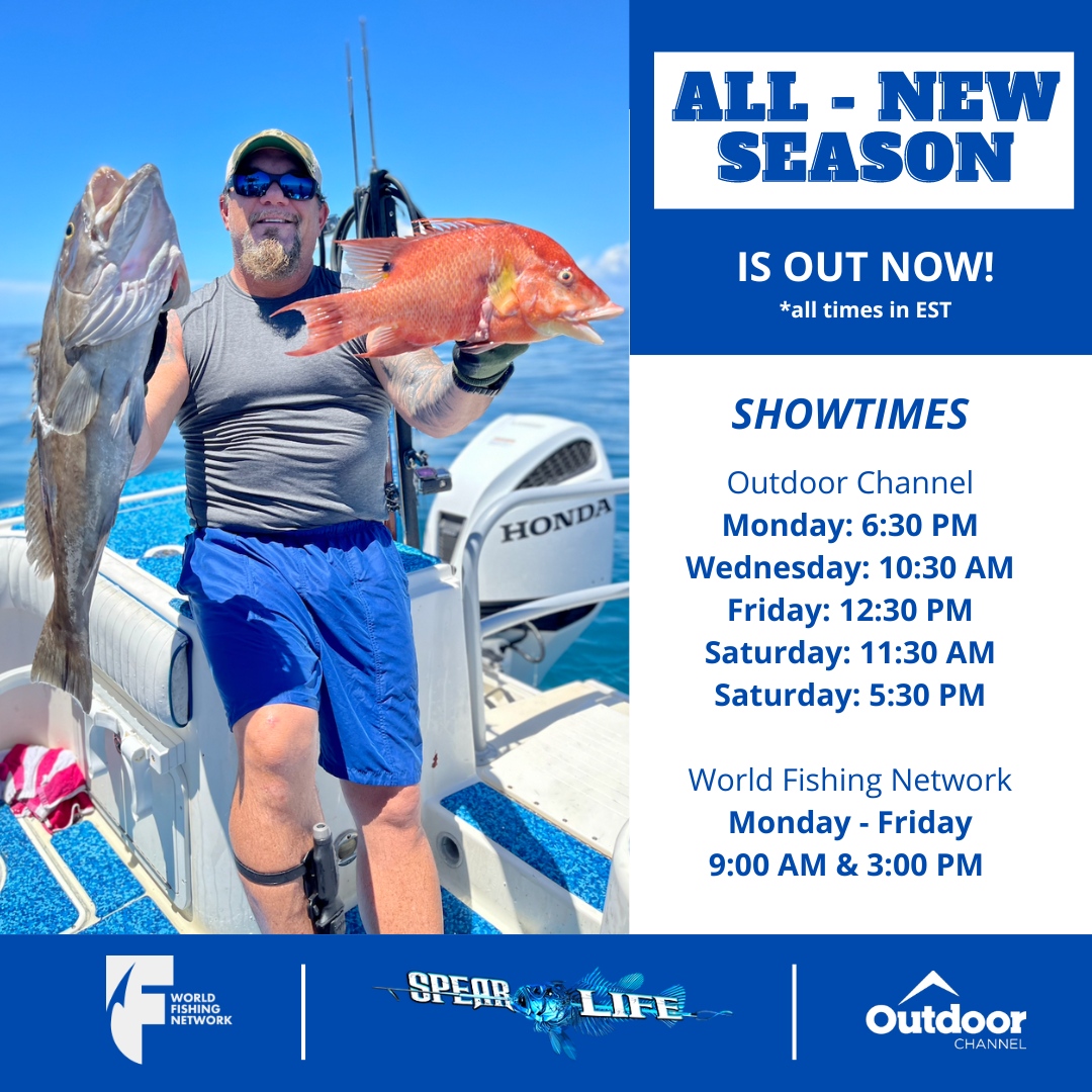 Outdoor_TV's tweet photo. Exciting stuff is happening over at Spear Life! They are now airing Season 4! Go check out some awesome spearfishing adventures with Jon, Coby, and Gary!

#spearlife #spearfishing #season4 https://t.co/MpXQb4ehFt