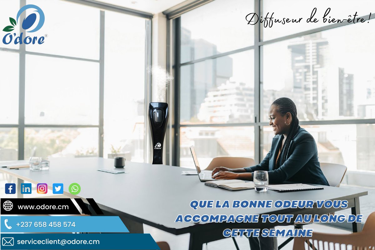 odorecameroun's tweet image. 𝑩𝒐𝒏 𝒅𝒆́𝒃𝒖𝒕 𝒅𝒆 𝒔𝒆𝒎𝒂𝒊𝒏𝒆 𝒄𝒉𝒆𝒓𝒔 𝒂𝒃𝒐𝒏𝒏𝒆́𝒔.🤗
Que la bonne odeur vous accompagne tout au long de cette semaine.

#diffuseur #mondaymotivation #Cameroun #entreprises