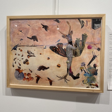 kbywrites's tweet photo. The exhibition "Coalesce" matched visual artists &amp; poets to respond to each other's work. I was lucky to be paired w/Esten Walker. She responded to my poem "Bypass" (1st appeared in @meridianuva) &amp; I responded to "Flying Turtles &amp; Other True Stories." What a joy! @OCNCArts #art https://t.co/NRpg3TkJYu