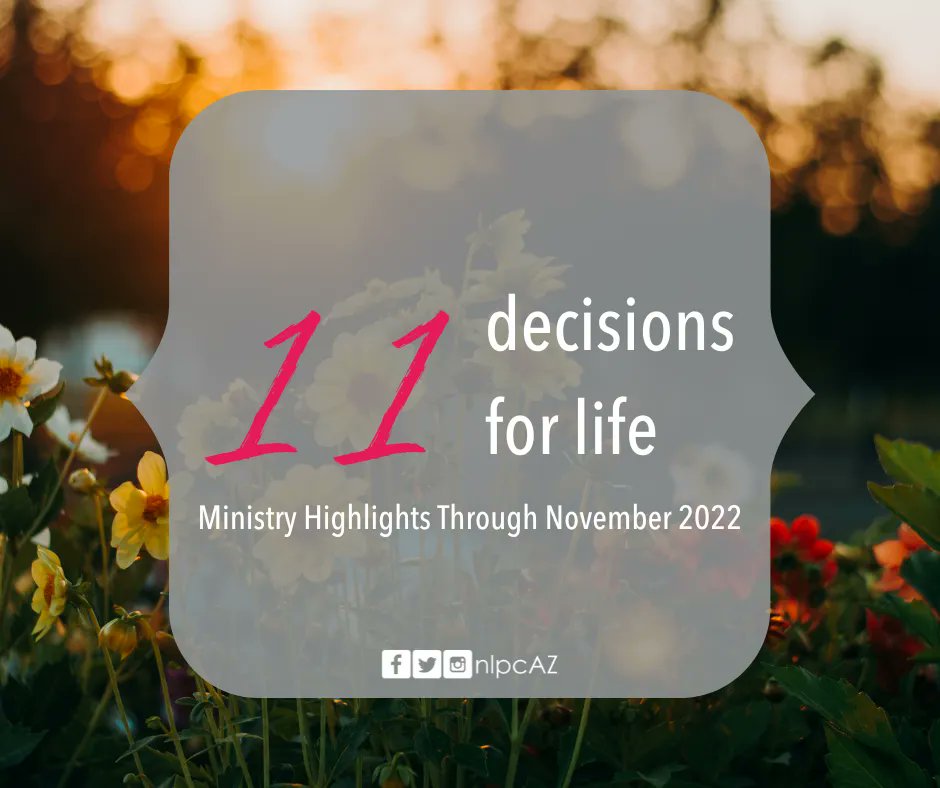 nlpcAZ's tweet photo. New Life Pregnancy Center had 11 undecided women choose life for their unborn child last year through November! Pray that God would strengthen and encourage these women as they step into motherhood with new little ones. 
 
#MinistryHighlightsMonday #ProLife #HopeAndAFuture https://t.co/wIjJ6cHRLl