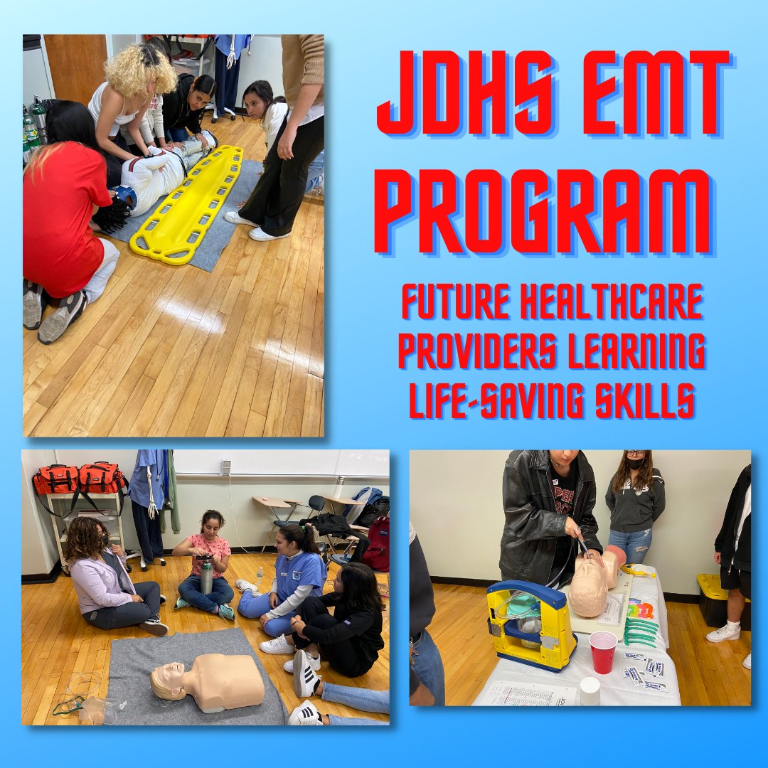 JohnDeweyBK's tweet photo. Our EMT Students learning life-saving skills ⚕️🩺🩹 #DewinItRight https://t.co/mI5CWwkurC