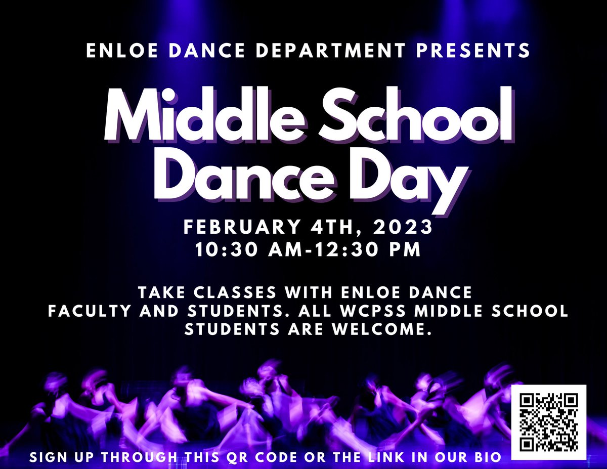 Enloe High School (@enloemagneths) on Twitter photo All WCPSS Middle School students who are interested should register! See link in bio! <a href="/enloedance/">enloedance</a> All WCPSS Middle School students who are interested should register! See link in bio! <a href="/enloedance/">enloedance</a>