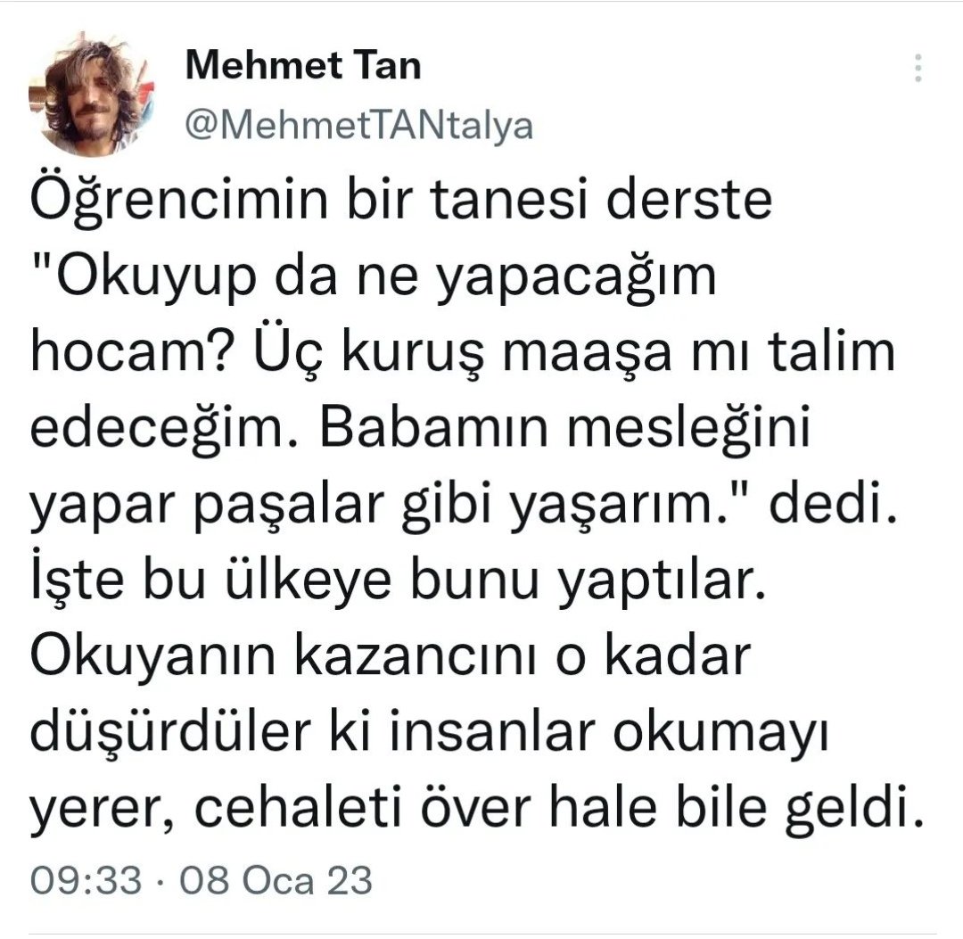 Şu sözleri bir öğrenciden duymak sizce nasıl sayın yetkililer? Hak ettik mi gerçekten. 🙌
<a href="/tcmeb/">Millî Eğitim Bakanlığı</a>