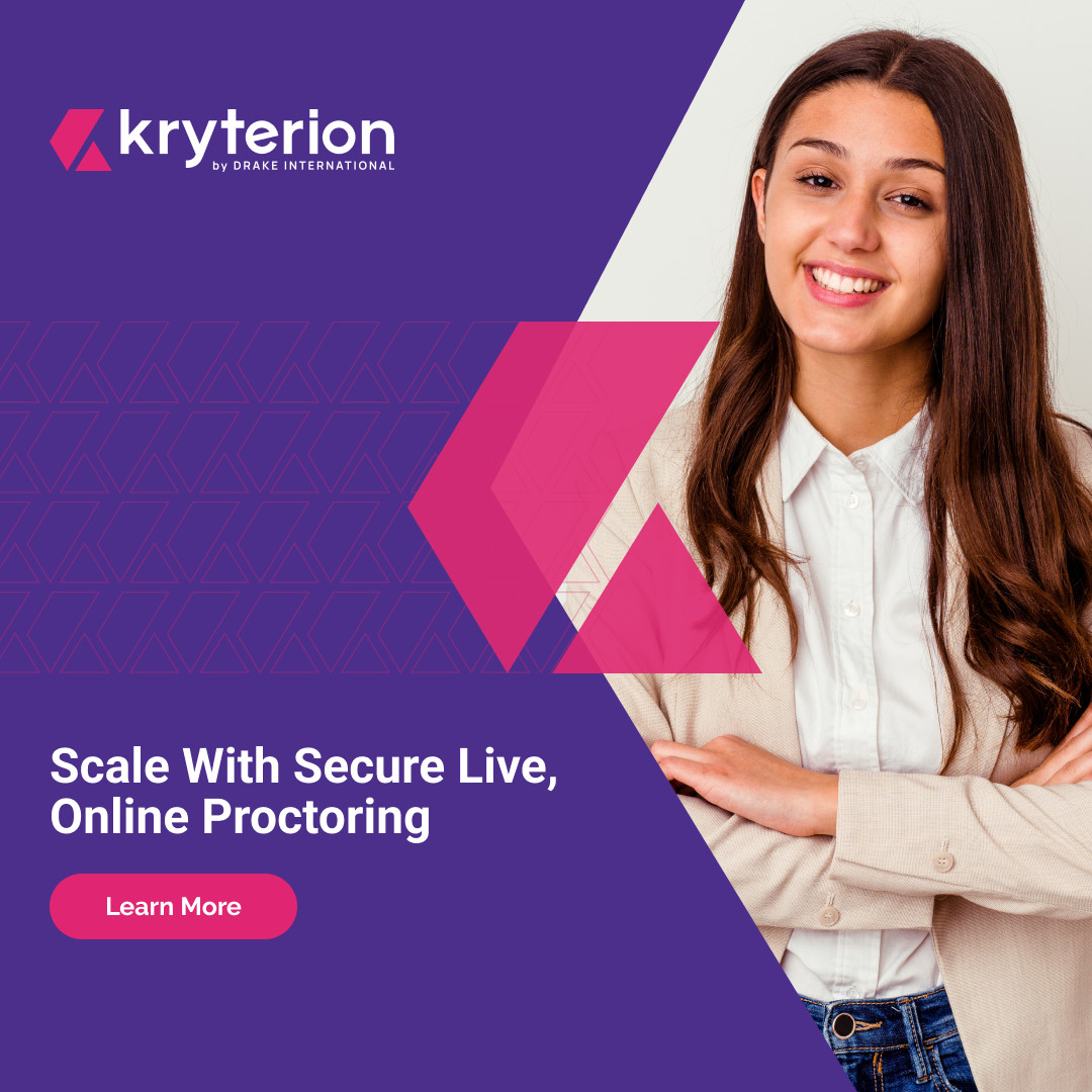 kryterion's tweet image. Cheating and item harvesting in online exams is a big problem. With Kryterion, you can scale with secure live, online proctoring.  Learn more: bit.ly/3vBfijW #testdevelopment #certification #credentialing #onlineproctoredexam #OLP