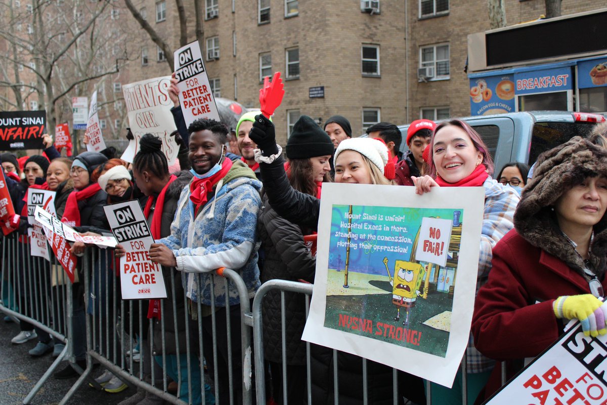 CentralLaborNYC's tweet photo. “The entire New York City Labor Movement stands with our @nynurses, who are courageously taking action against dangerous understaffing that threatens the safety of their patients,” said New York City Central Labor Council, AFL-CIO President Vincent Alvarez. 1/4 #NYCNurseStrike https://t.co/j6FCZS9rAf