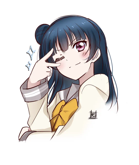 リクエストより。津島善子(ラブライブ サンシャイン)Aqours最近あまり描けてないなあ～ 