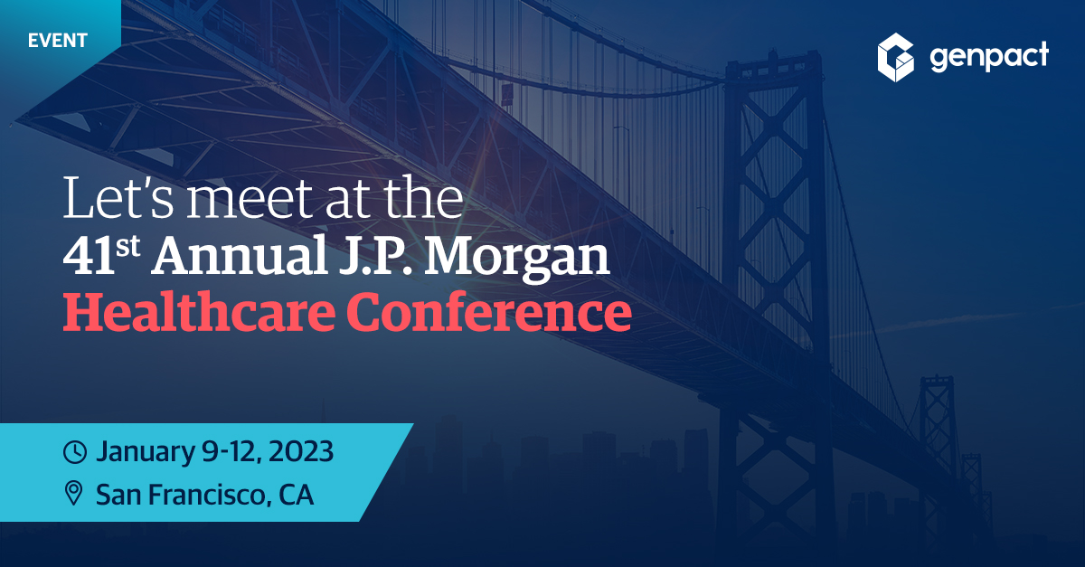 Genpact (@genpact) on Twitter photo Exciting news!Our Genpact team, <a href="/Alex_Genpact/">Alexander Kleinman</a> and <a href="/sanjivtandon/">Sanjiv Tandon</a>, will be at the 41st Annual J.P. Morgan Healthcare Conference in SF.If you'll be there too, come and meet us.We're looking forward to discussing the latest trends in healthcare. See you in the Golden State! #JPM2023 Exciting news!Our Genpact team, <a href="/Alex_Genpact/">Alexander Kleinman</a> and <a href="/sanjivtandon/">Sanjiv Tandon</a>, will be at the 41st Annual J.P. Morgan Healthcare Conference in SF.If you'll be there too, come and meet us.We're looking forward to discussing the latest trends in healthcare. See you in the Golden State! #JPM2023