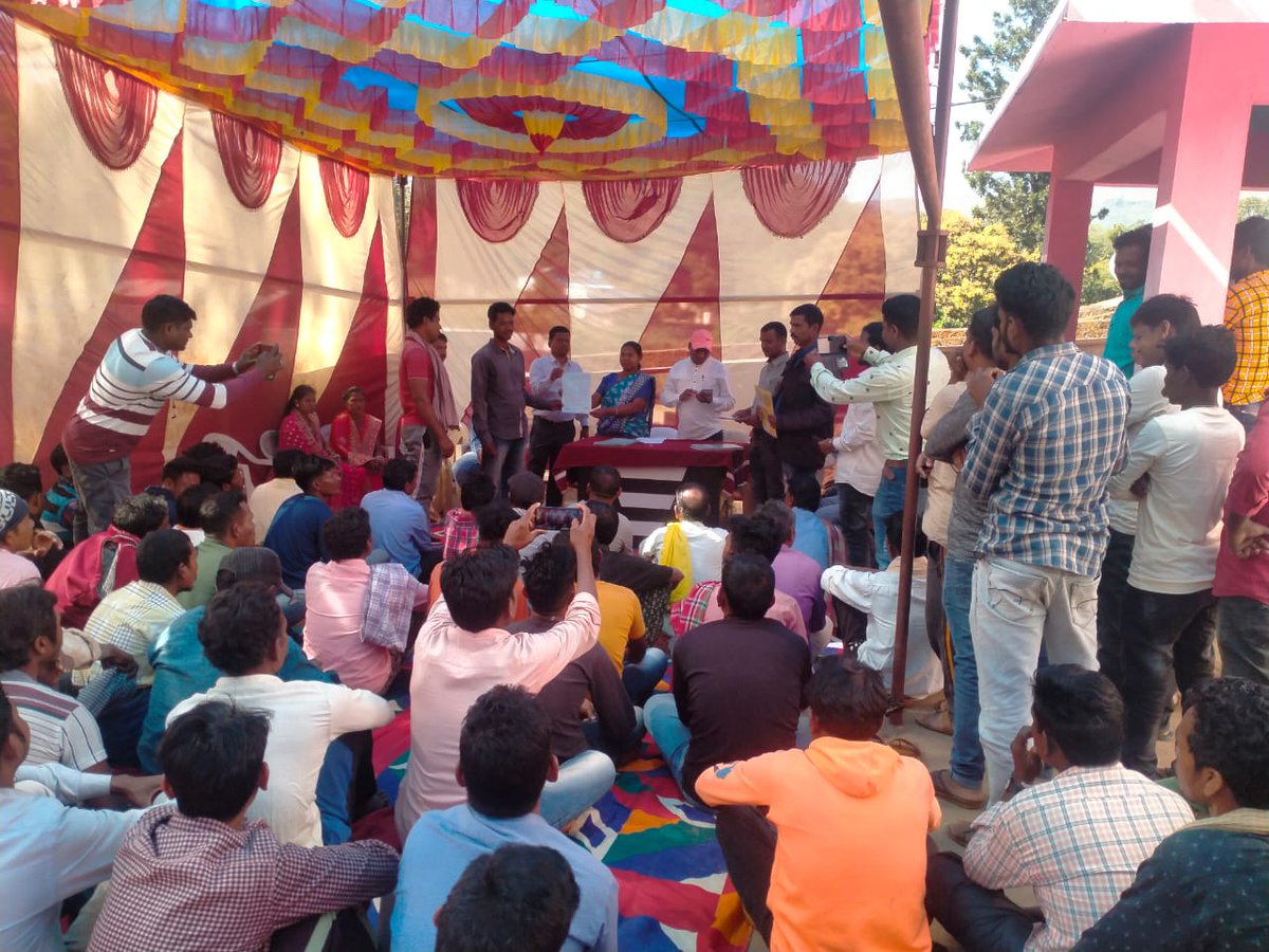 Today 63 No. of CFR and CFRR patta  have been distributed to different villages of Kashipur Tahasil in presence of Chairperson,ZP. ,sarpanch, NGO,WEO RS,RIand villagers and Tahasil team