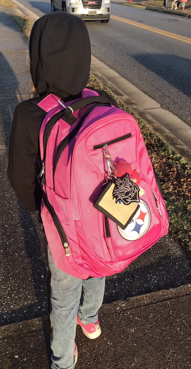 Probably not enough 2nd graders walking to school this morning with a @JasonIsbell 400 unit patch on a Steelers book bag.