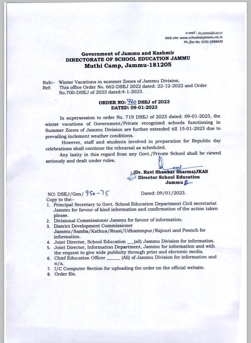 jkbopee_p's tweet photo. Winter vacation extend in Jammu zone? https://t.co/TNJfedyKRN