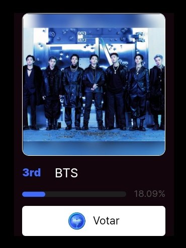 myglosshy's tweet photo. — IMPORTANTE: BTS se encuentra nominado DOS categoría en los HMA para “Artista del Año” (siendo el premios principal)  &amp; “premio artista global”, la votación se lleva acabo en WhosFan. Bangtan sigue en tercer lugar en “Artista del Año” DIFUNDE UN DAESANG ESTA EN JUEGO. #BTS https://t.co/0NcmblNYDW