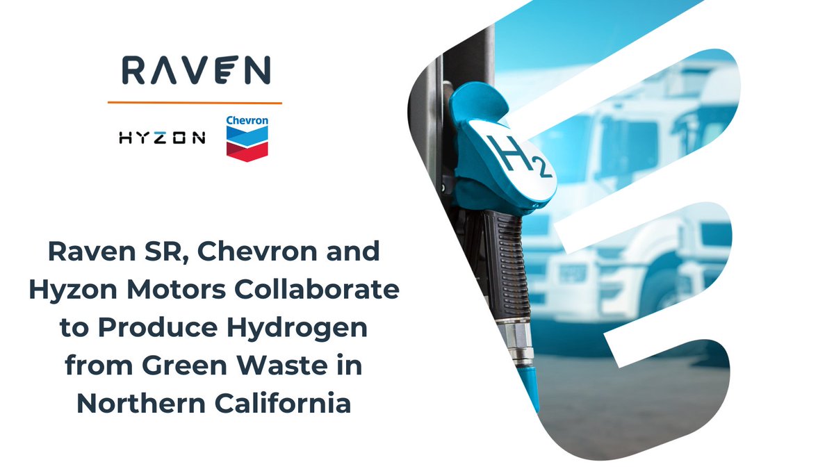 Raven SR is pleased to announce its collaboration with Chevron and Hyzon Motors to commercialize operations of a green waste-to-hydrogen production facility in Richmond, CA. Read more: ravensr.com/raven-sr-chevr….  #WasteToFuel #HydrogenProduction #hydrogen