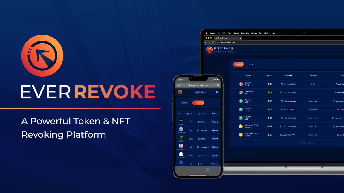EverRise's tweet photo. Token approvals are required to participate in DeFi but they create a vulnerability by allowing outside access to your wallet. The more time spent in the space, the more permissions build up – often with tokens that have not been held for weeks or months. 
https://t.co/ZGP2CqdevF https://t.co/zb4MtQ5c6C