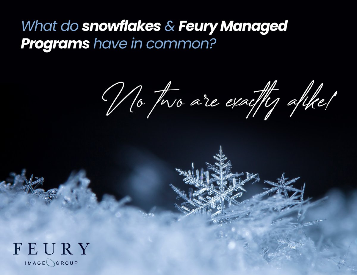 FeuryImageGroup's tweet image. What do snowflakes &amp;amp; Feury #ManagedPrograms have in common? 

No two are exactly alike! ❄️

We match customer needs to custom solutions by creating brand-compliant uniform, promo, and apparel programs that are custom-designed FOR YOU. 

feuryimagegroup.com | #BuiltAroundU