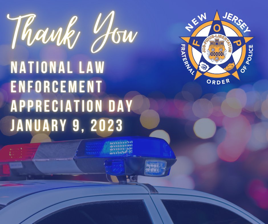 njfop's tweet photo. On this National Law Enforcement Day, we share our thanks to our New Jersey Law Enforcement brothers and sisters who serve and protect our communities everyday. You’ve answered the call to public service and we salute you. 
#lawenforcementappreciation #thankanofficer #njfop https://t.co/NdejGp76KZ