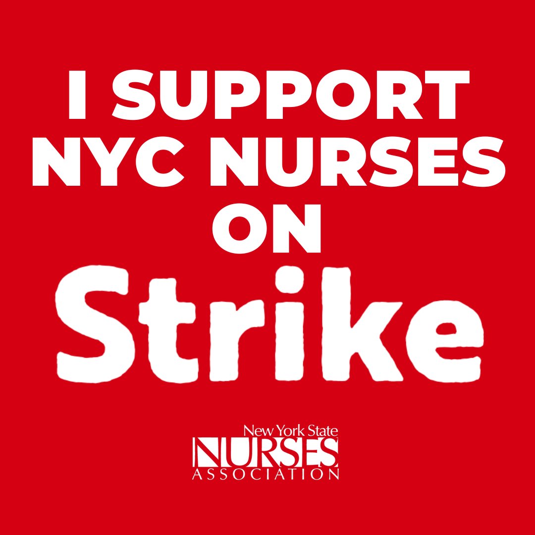 nynurses's tweet image. Our strike begins today! Share to show your support for nurses fighting for safe staffing and a fair contract! #NYCNurseStrike #SafeStaffingSavesLives #PatientsOverProfits
