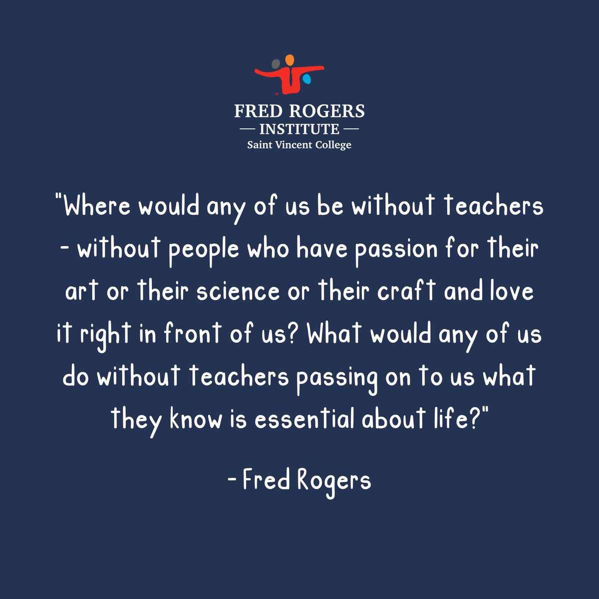 Who was a special teacher in your life? Tag them to let them know how deeply appreciated they are! #FredRogers #thankyouteachers
