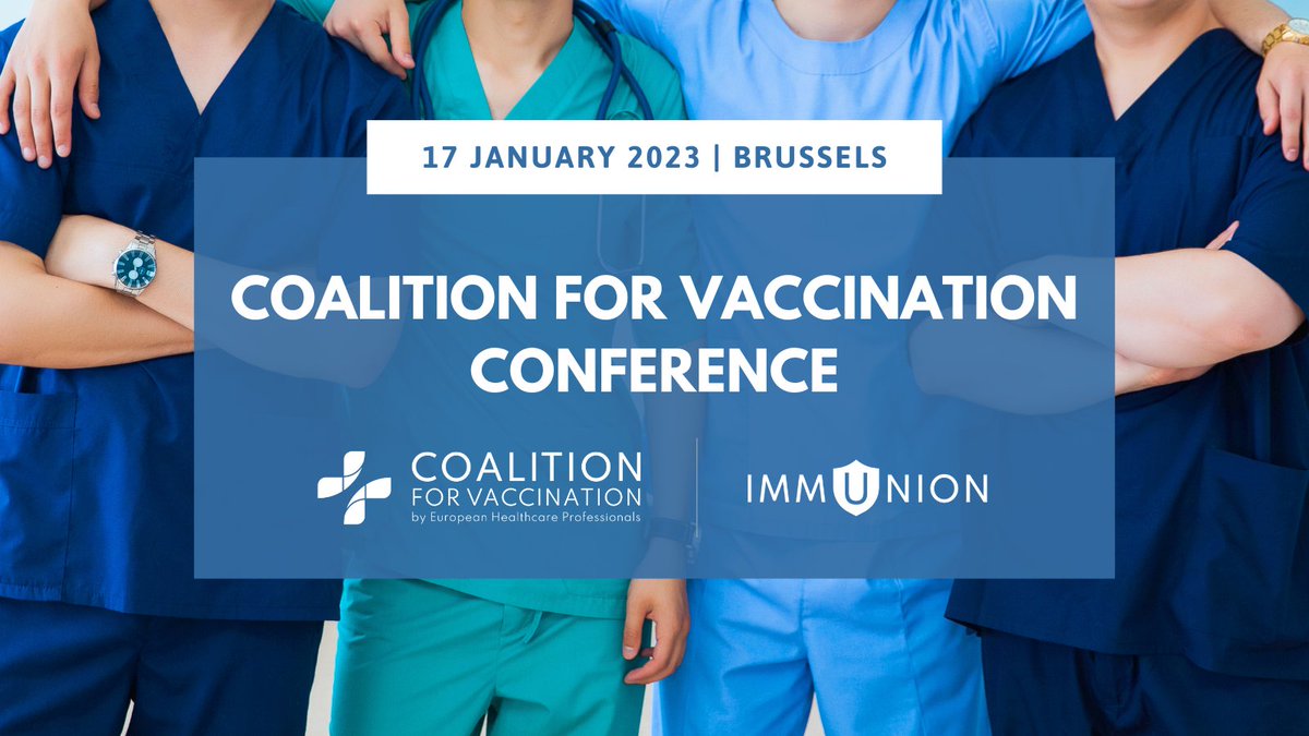 On 17 January, we'll organise a #CoalitionForVaccination conference with @EFNBrussels & @PGEU in Brussels.🇧🇪

Find the programme and register here 👉 bit.ly/CfVconf17jan

@CoalitionForVax
 
#UnitedInProtection
#VaccinesWork