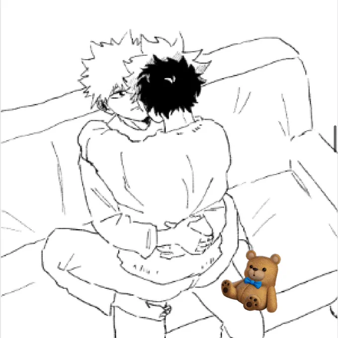 今週中にあげたい勝デの進捗(に映り込む熊) 