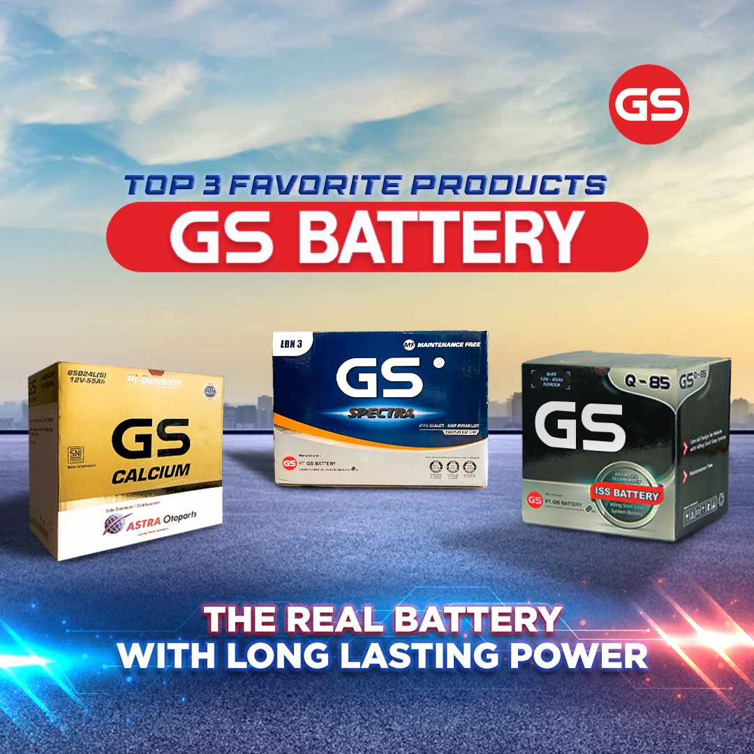 GSBatteryID's tweet photo. These batteries will give you more power, higher electric current and longer lifetimes.

𝟯 𝗙𝗮𝘃𝗼𝗿𝗶𝘁𝗲𝘀 𝗚𝗦 𝗕𝗮𝘁𝘁𝗲𝗿𝘆 𝗣𝗿𝗼𝗱𝘂𝗰𝘁𝘀 𝗧𝗵𝗮𝘁 𝗟𝗲𝘁𝘀 𝗬𝗼𝘂 𝗗𝗿𝗶𝘃𝗲 𝗪𝗶𝘁𝗵𝗼𝘂𝘁 𝗪𝗼𝗿𝗿𝘆.

#GSBattery #GSBatteryIndonesia #PowerUpYourLife https://t.co/8g87TxsAhf