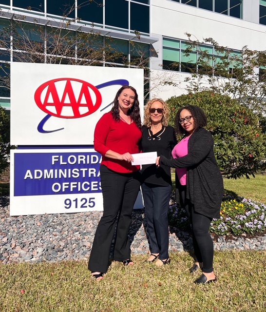Last Friday we received a generous donation from AAA, The Auto Club Group in Tampa. Pictured here are employees, Trina Bowden and Orieanna Martin with our 2022 Board VP, Cher Goodwin. Thank you for supporting Dress for Success Tampa Bay and the women we serve! #dfstampabay