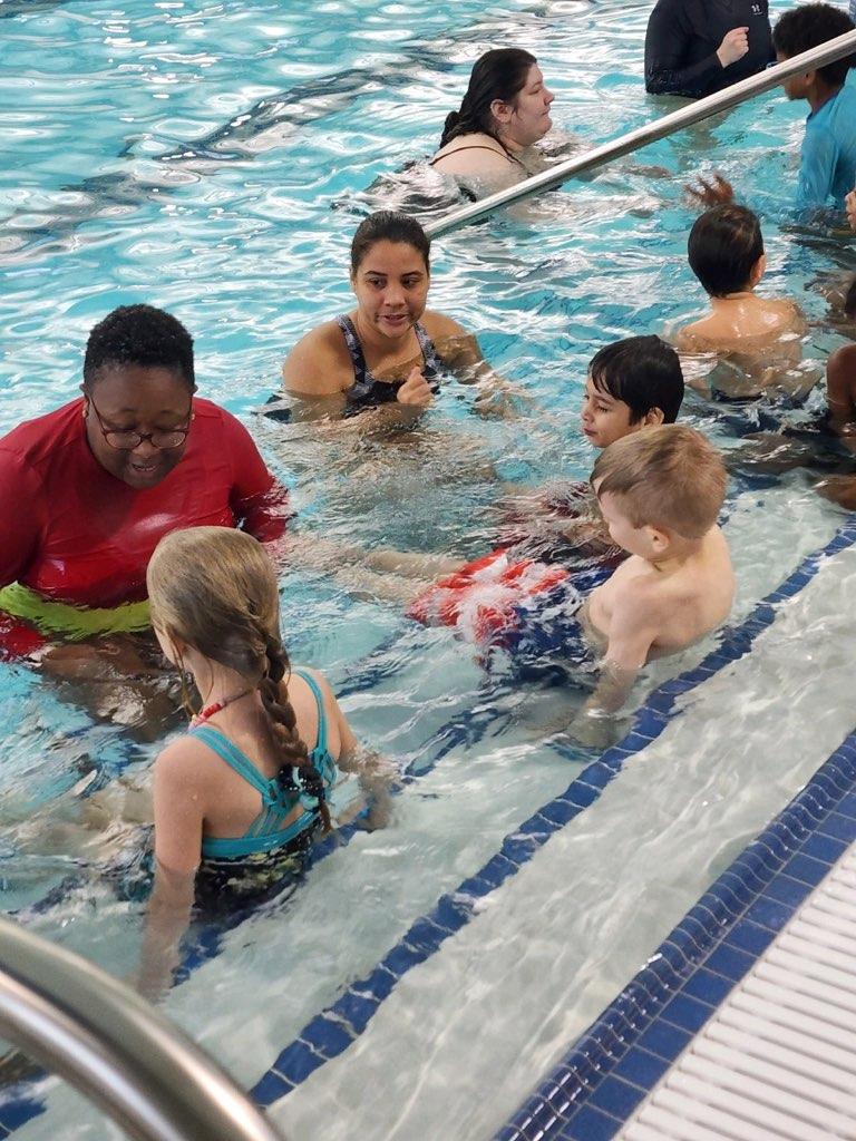 Mrs_GordonFES's tweet photo. @MTCChampions 2nd graders are under the instruction of the @CGBD_SwimTeam @hamptonaquaplex this week. Excited to be the inaugural @HamptonCSchools group! @HCS_TitleI https://t.co/NrkxCkJFX1