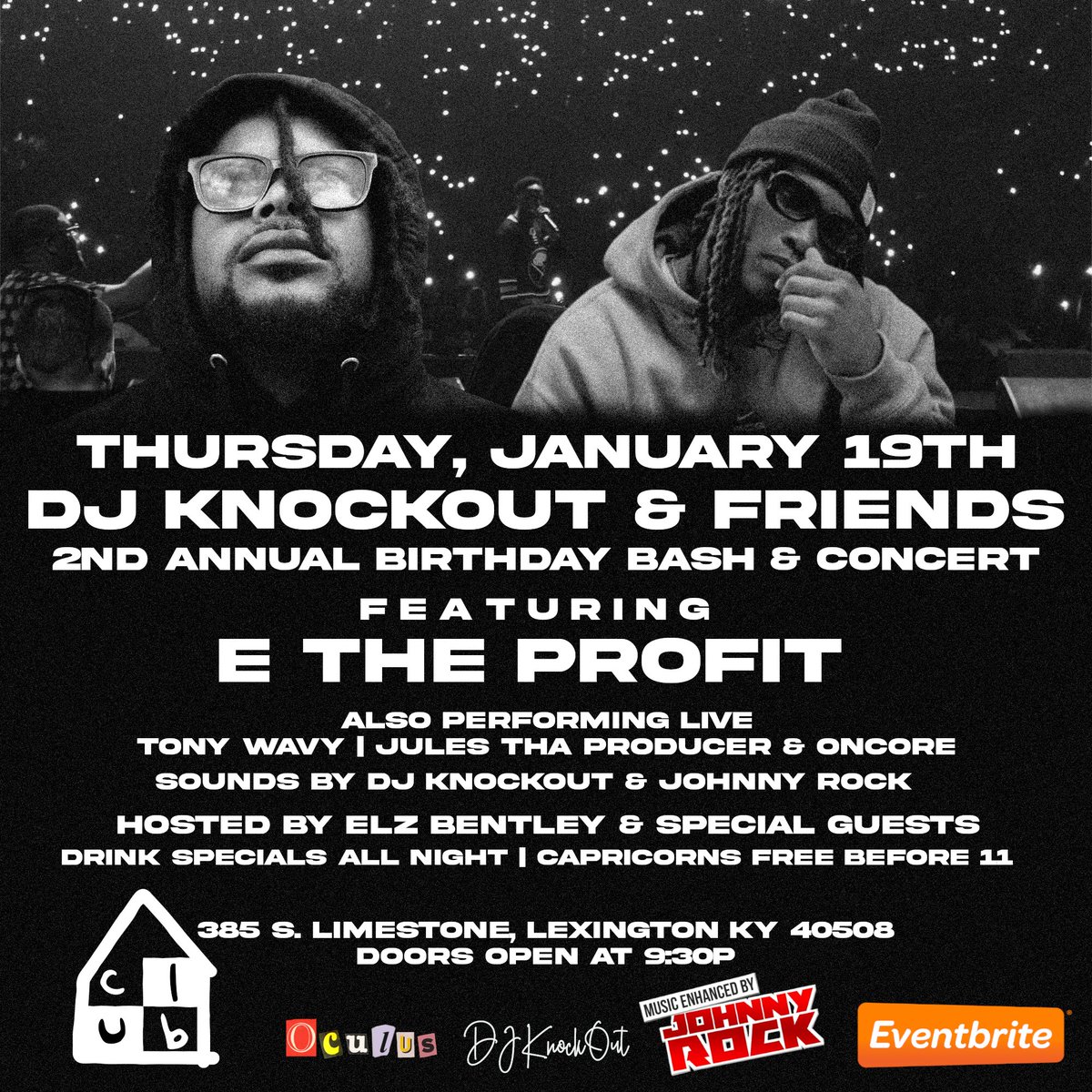 IamDjKnockOut's tweet photo. Thursday, January 19th we’re making a movie 🎥 🔥 at Clubhouse Me and @etheprofit will be LIVE! Tickets are available now! https://t.co/wlHxRHb1Ap https://t.co/kgdjOsBLvs