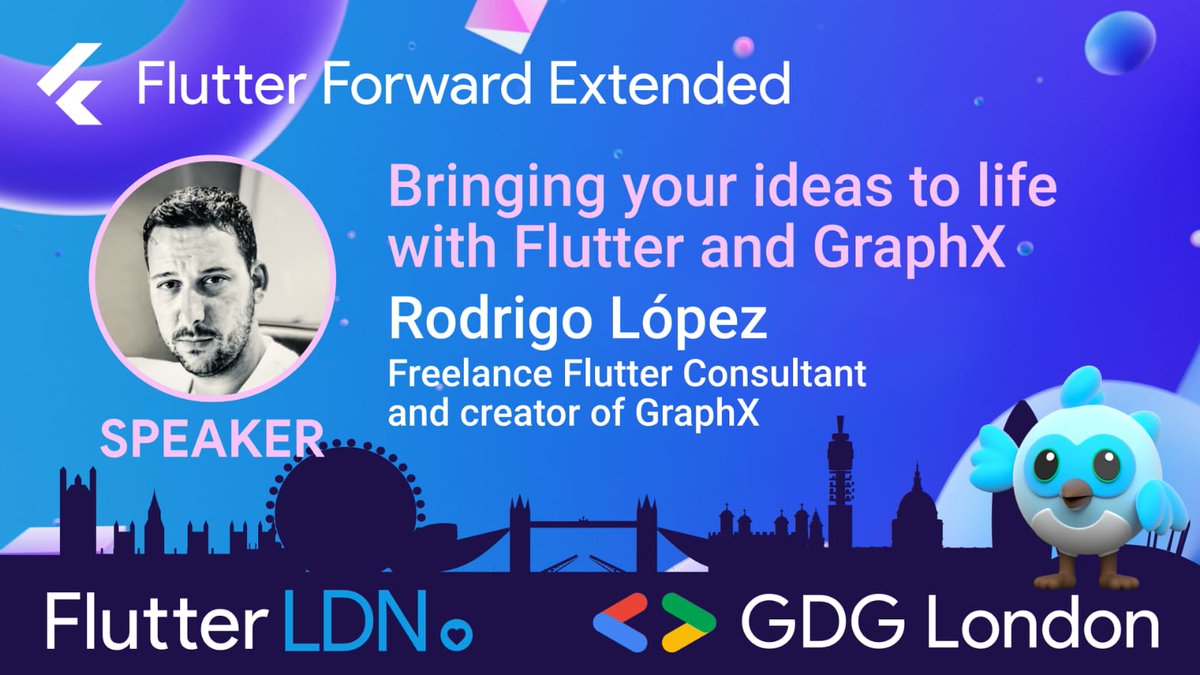 gdg_london's tweet image. 📢Announcing our next speaker for #FlutterForward #FlutterForwardExtended London
Register🎫gdg.community.dev/events/details…
🎙️@roipekr creator of GraphX
@FlutterLDN